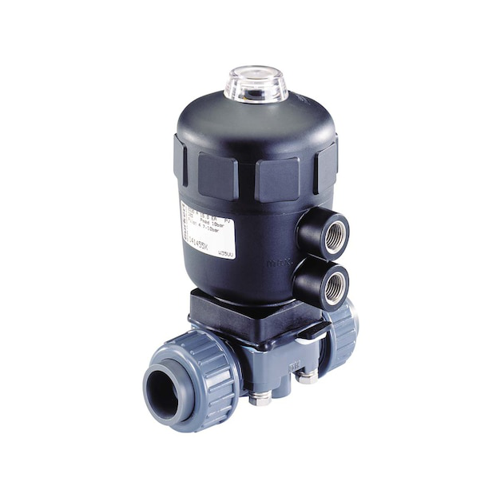  气动操作的二位二通隔膜阀，带有塑料外壳